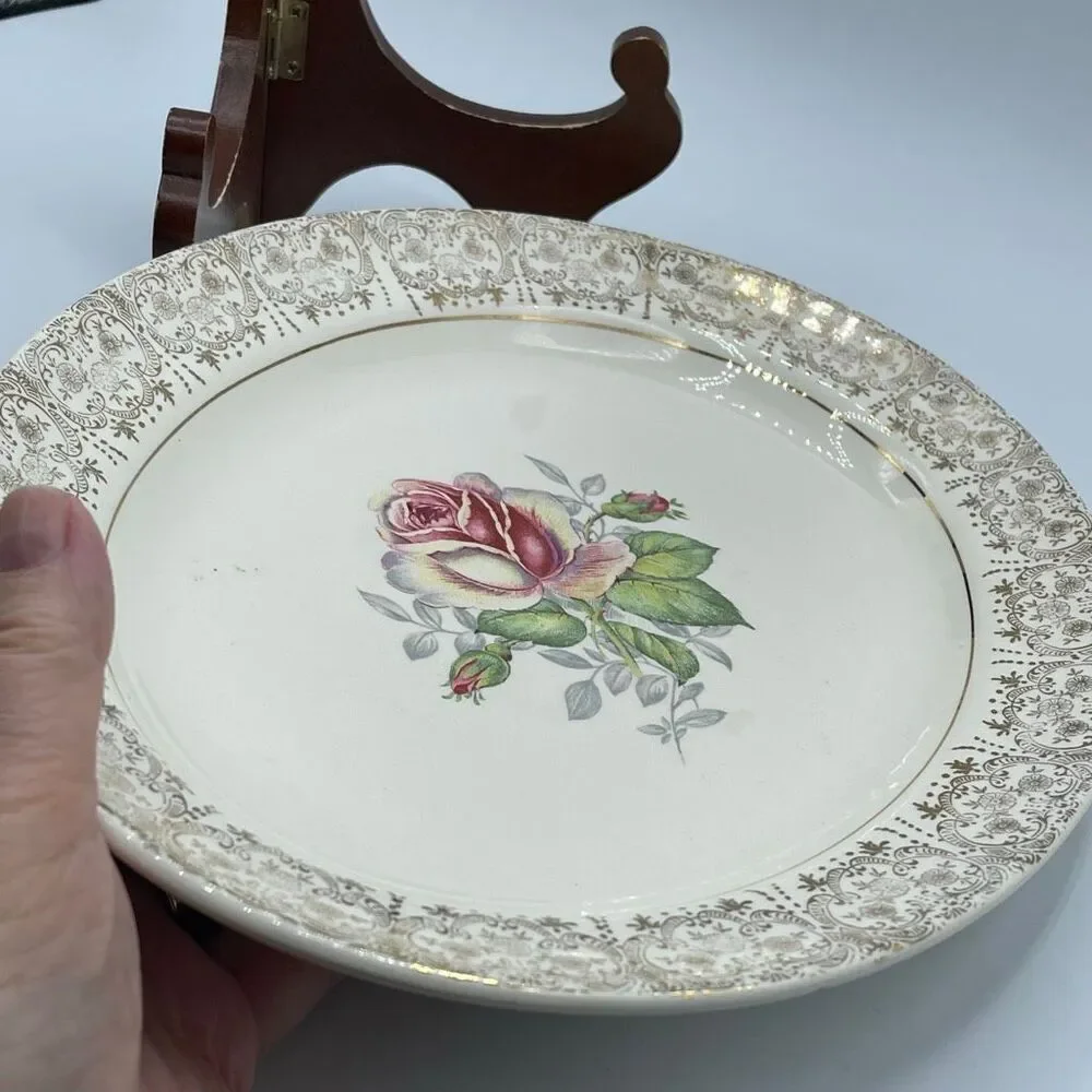 Salem China “Duchess Rose” oval serving platter.